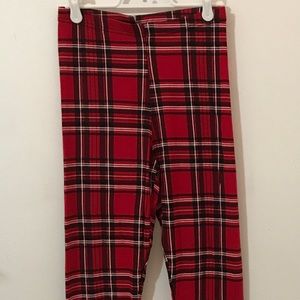 Boohoo plaid leggings